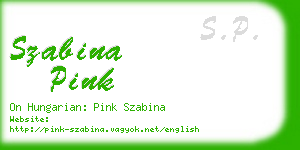 szabina pink business card